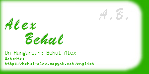 alex behul business card